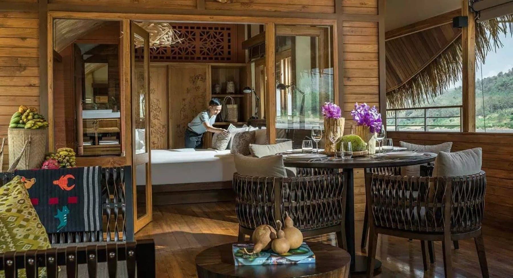 Anantara Golden Triangle Elephant Camp Mekong Kingdoms Cruise Bar