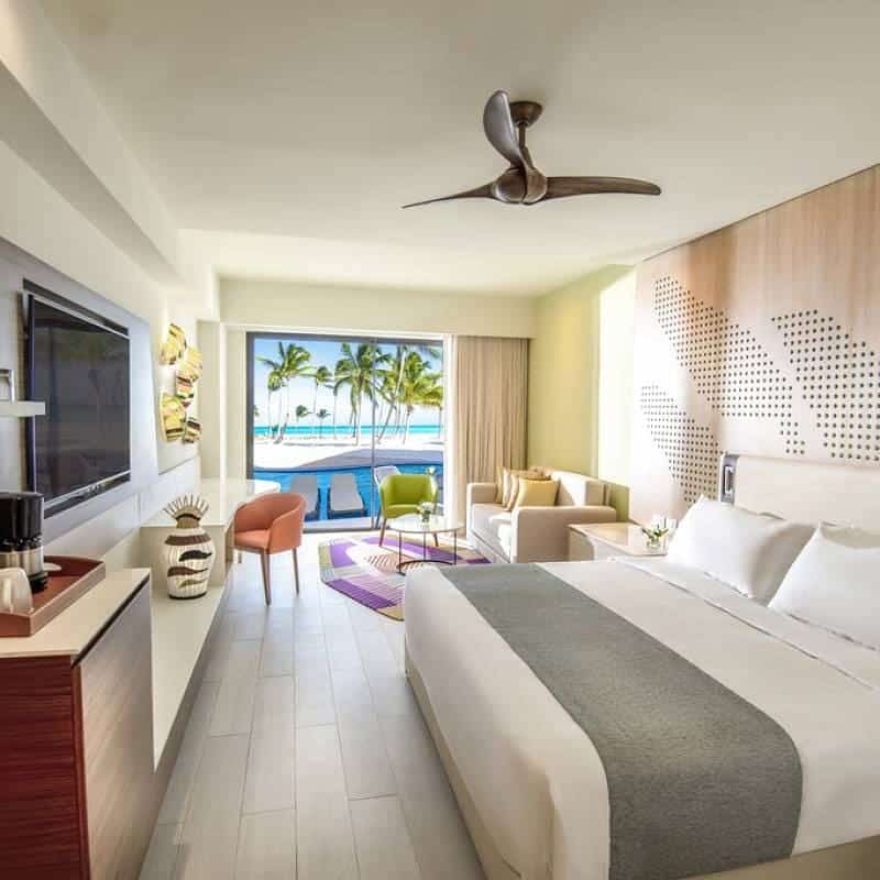 Hyatt Ziva Cap Cana Oceanfront Junior Suite Swim Up King Bedroom
