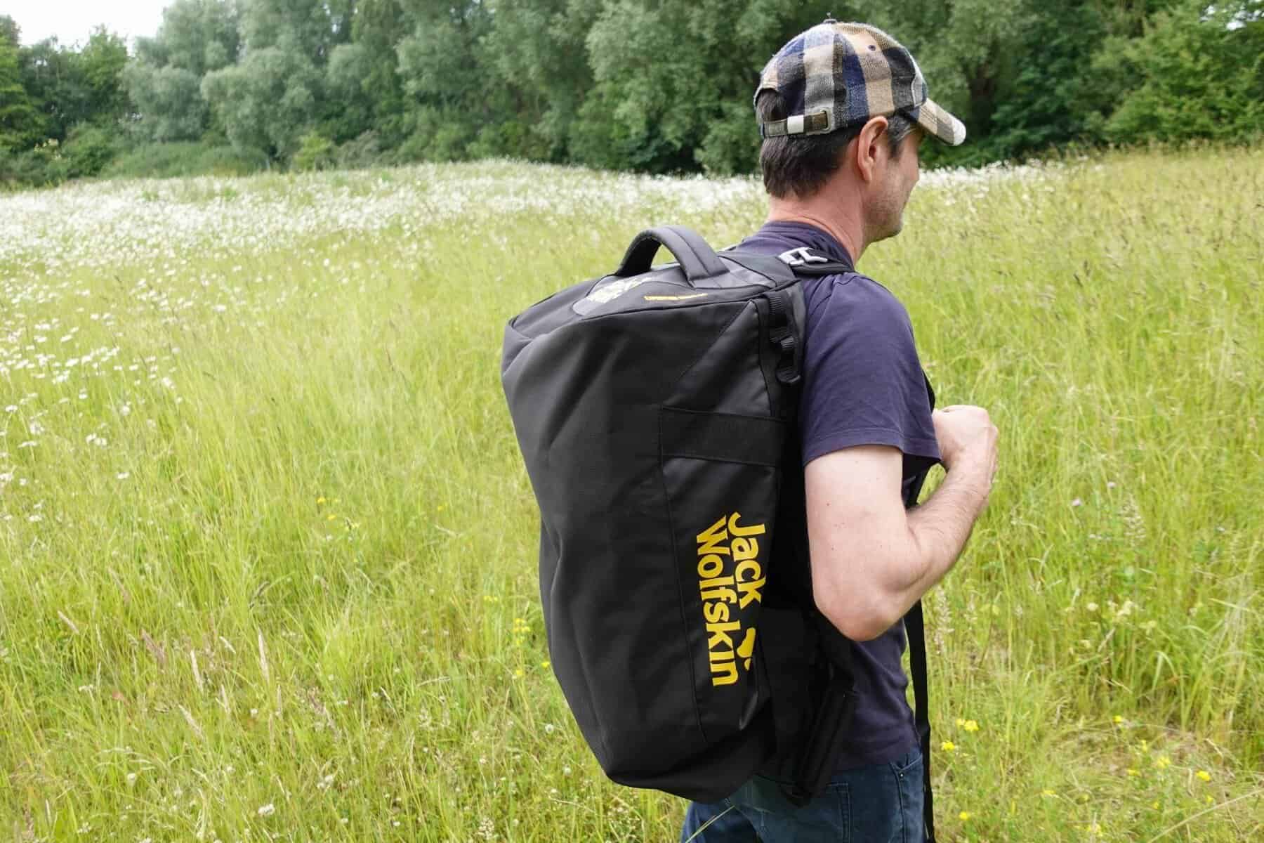 Jack Wolfskin Expedition Trunk 65 Side View On Field