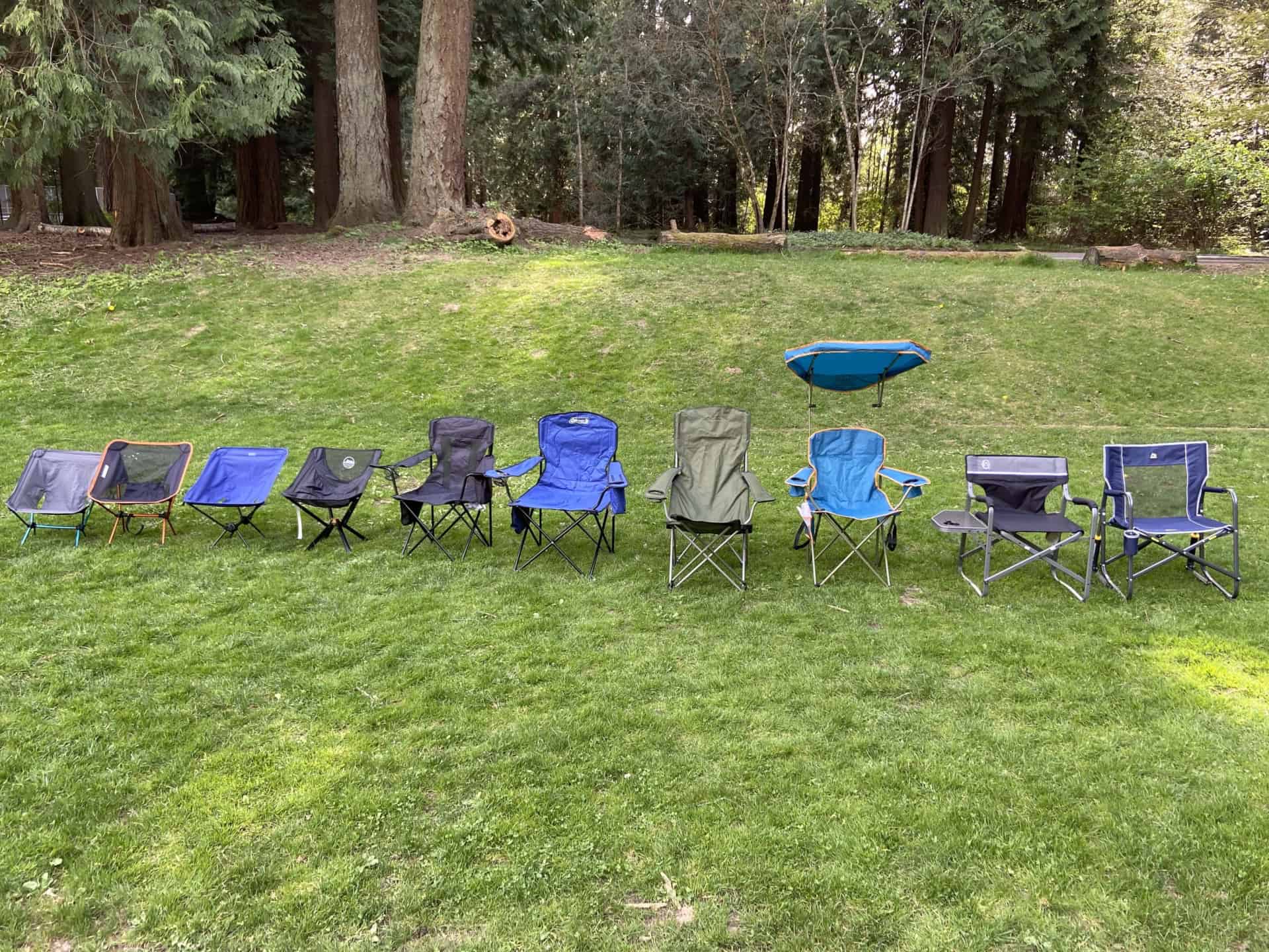 Lineup Of Various Camping Chairs