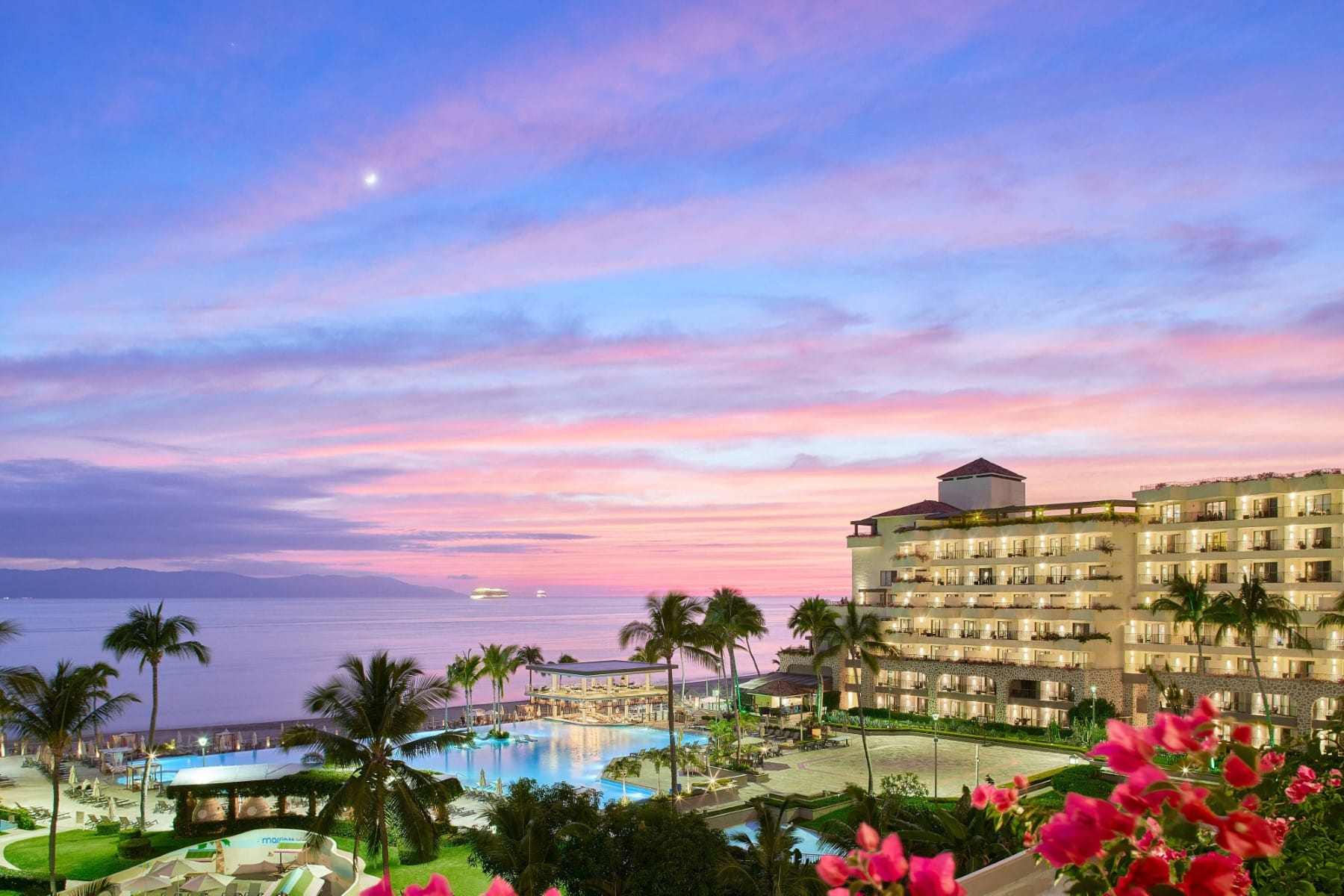 Marriott Puerto Vallarta Resort And Spa Aerial View Sunset