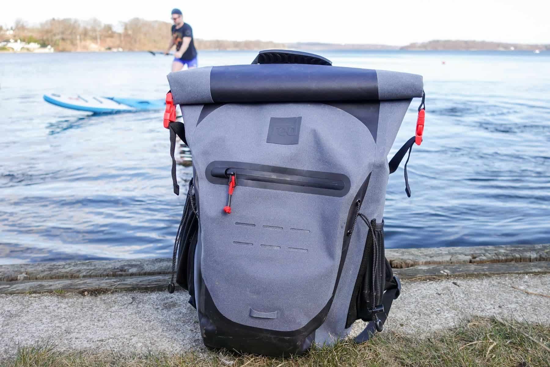 red-eco-friendly-waterproof-30l-front-view